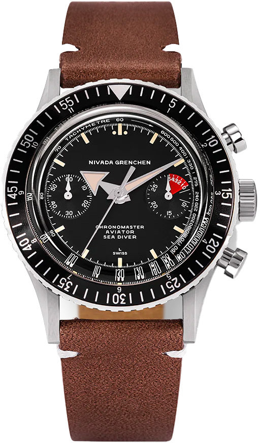 Nivada Grenchen Broad Arrow Automatic on Leather Strap
