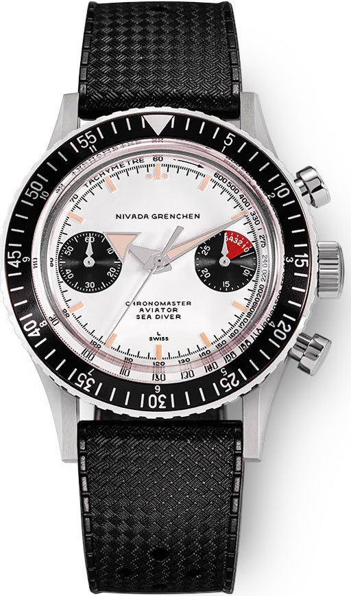 Nivada Grenchen 86004A01 Panda Automatic on Rubber Tropic Strap