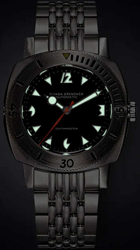 Nivada Grenchen Depthmaster White Pacman 14102A09