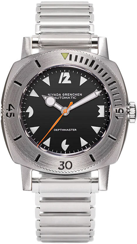 Nivada Grenchen Depthmaster White Pacman 14102A11