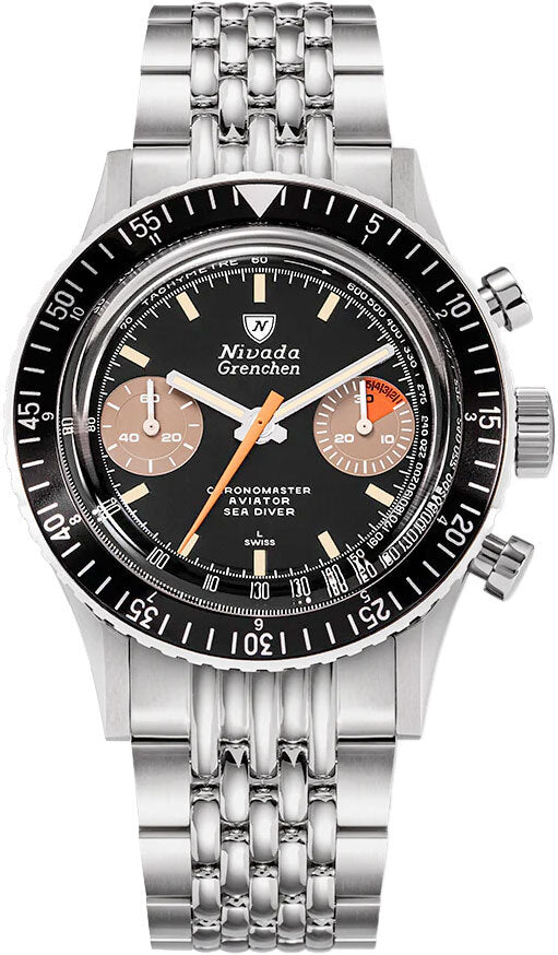 Nivada Grenchen Chronomaster Orange Boy Manual 86012M04
