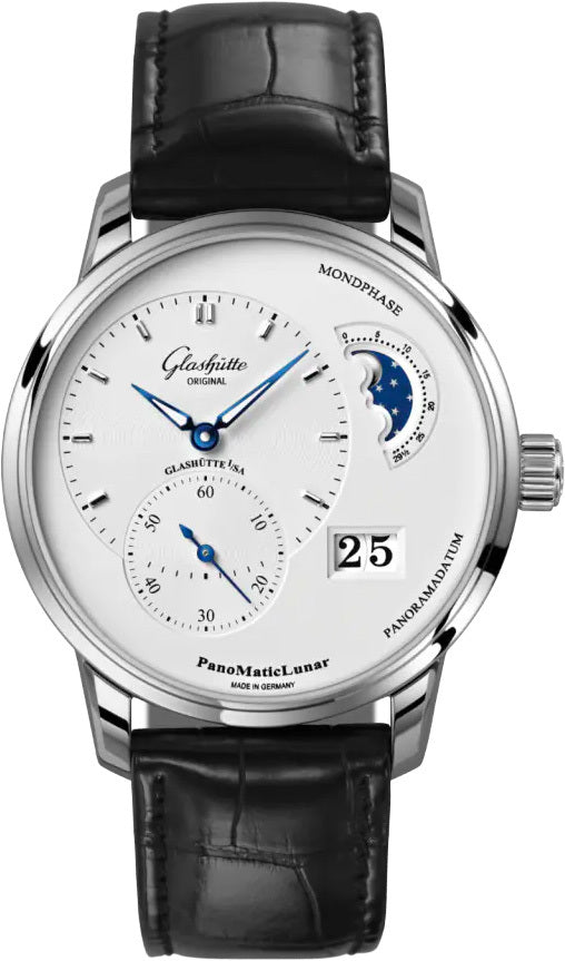 Glashütte Original 1-90-02-42-32-61 PanoMaticLunar SS Silver Dial