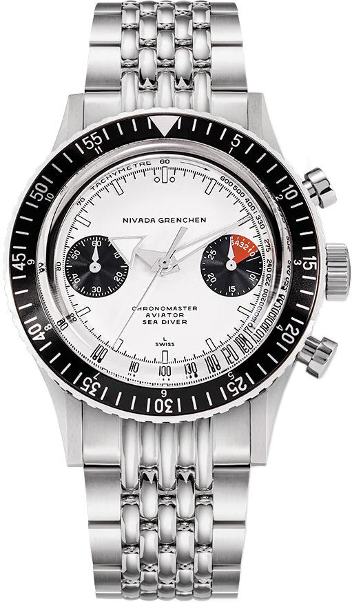 Nivada Grenchen Chronomaster White Panda Manual 86010WM04