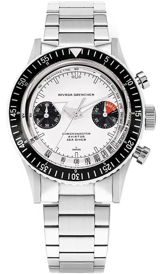 Nivada Grenchen Chronomaster White Panda Manual 86010WM20