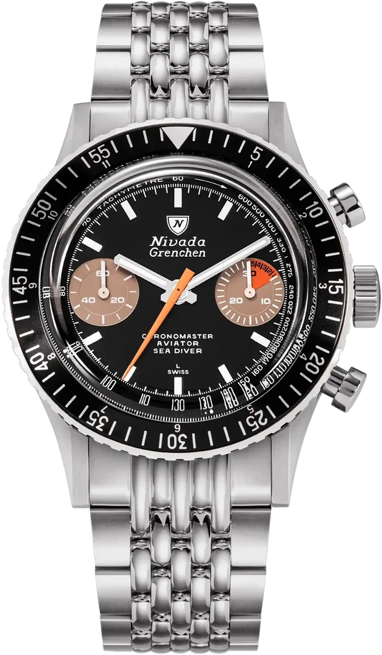 Nivada Grenchen Chronomaster White Orange Boy Manual 86012WM04