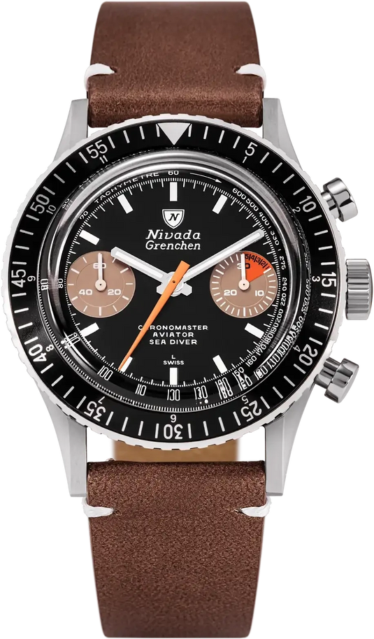 Nivada Grenchen Chronomaster White Orange Boy Manual 86012WM02