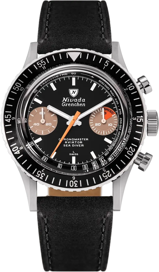 Nivada Grenchen Chronomaster White Orange Boy Manual 86012WM03