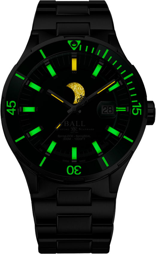 Ball DM3130B-S13J-GR Roadmaster Challenger Moonphase 40mm Green Dial on Bracelet