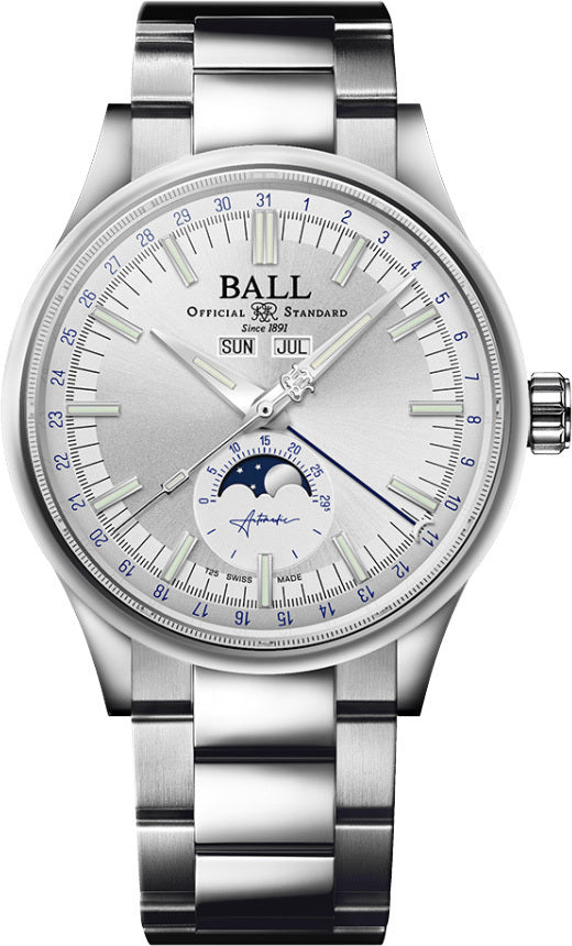 Ball Engineer II Moon Calendar Silver Dial
