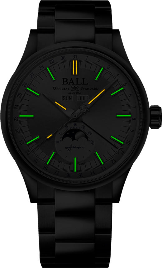 Ball Engineer II Moon Calendar Silver Dial