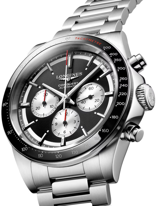 Longines Conquest L3.835.4.52.6 Black Dial on Bracelet