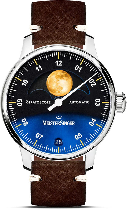 MeisterSinger ST982G Stratoscope Sunburst Blue with Gold