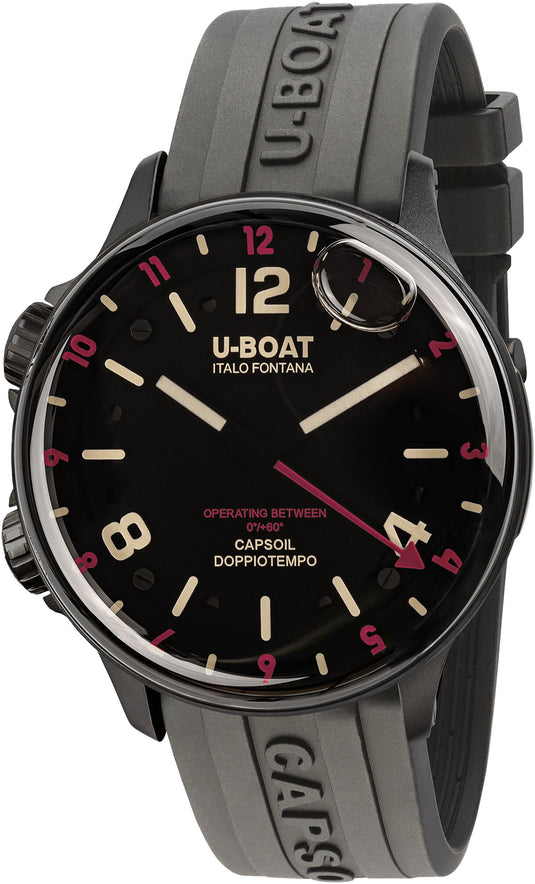 U-Boat 8841/B Capsoil Doppiotempo 45mm DLC Red Rehaut