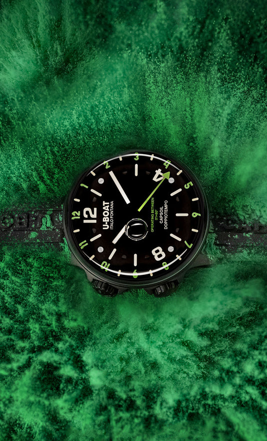 U-Boat 8840/B Capsoil Doppiotempo 45mm DLC Green Rehaut