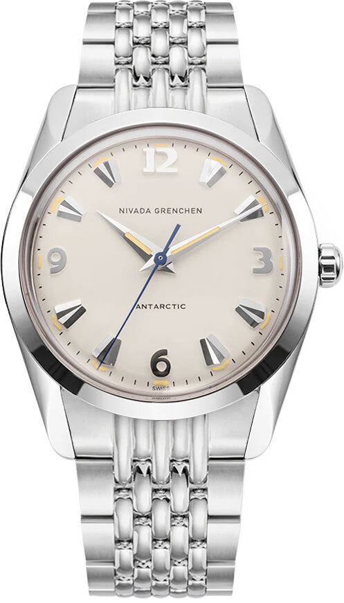 Nivada Grenchen 35001M04 Antarctic 35mm Eggshell Beige Luminova