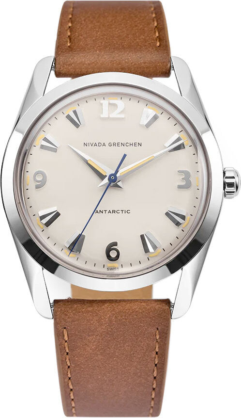 Nivada Grenchen 35001M16 Antarctic 35mm Eggshell Beige Luminova