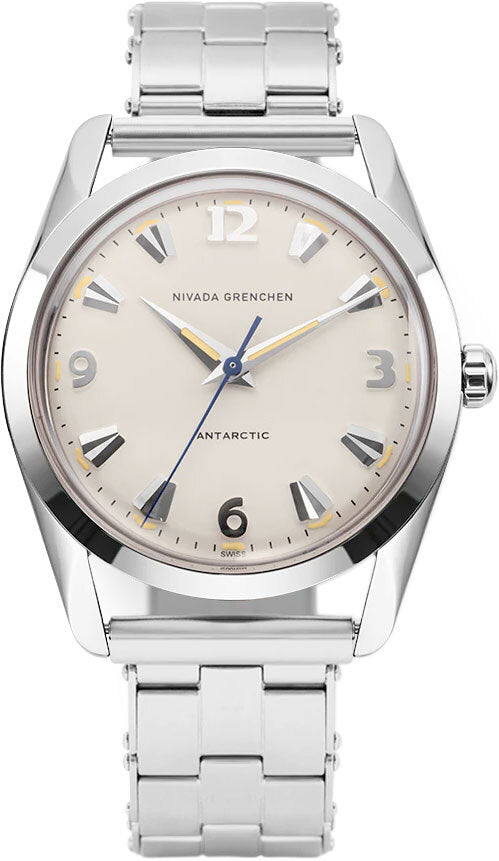 Nivada Grenchen 35001M13 Antarctic 35mm Eggshell Beige Luminova