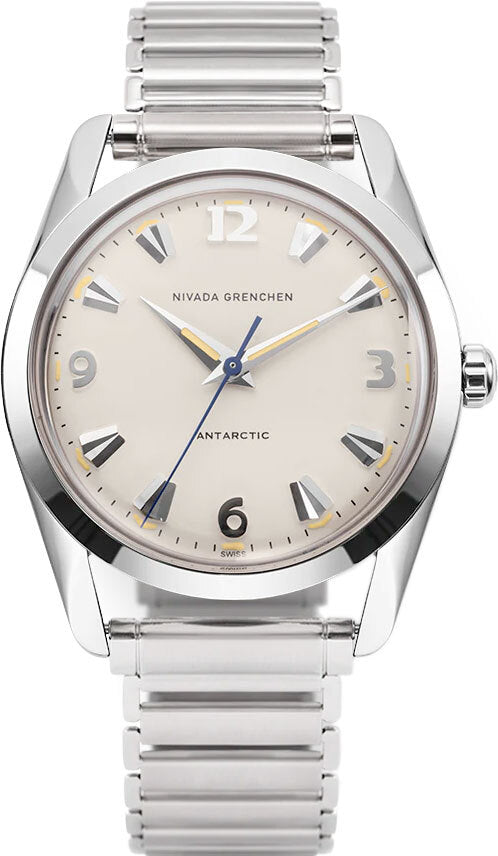 Nivada Grenchen 35001M11 Antarctic 35mm Eggshell Beige Luminova