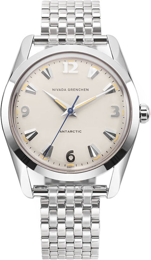 Nivada Grenchen 35001M12 Antarctic 35mm Eggshell Beige Luminova