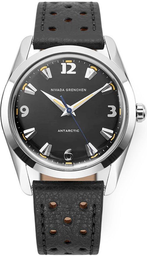Nivada Grenchen 35017M40 Antarctic 35mm Black Beige Luminova