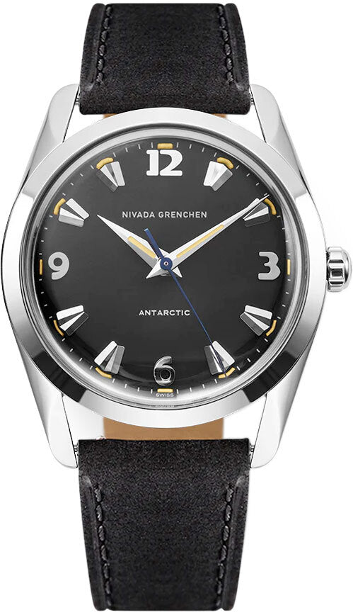 Nivada Grenchen 35017M17 Antarctic 35mm Black Beige Luminova