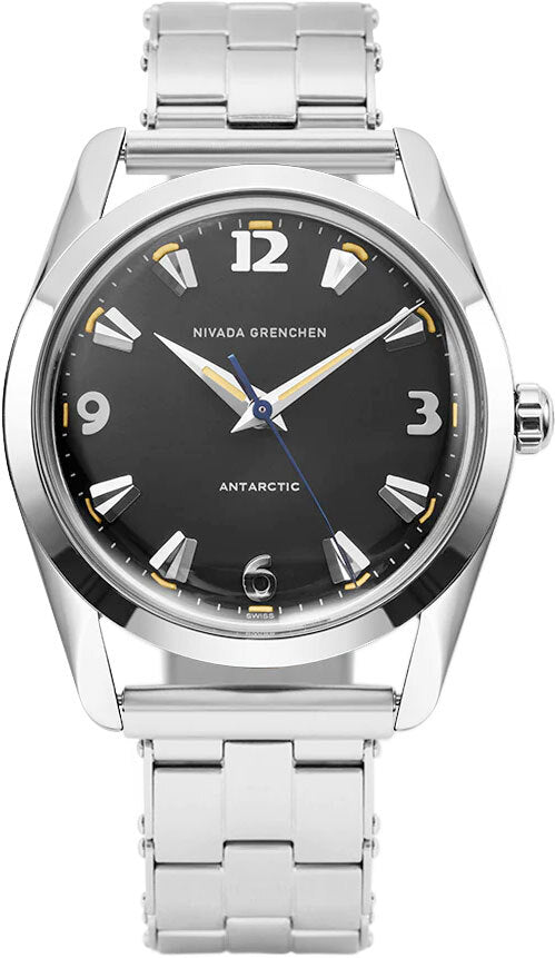 Nivada Grenchen 35017M13 Antarctic 35mm Black Beige Luminova