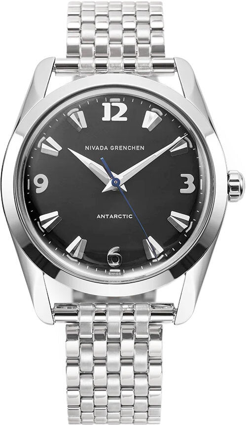 Nivada Grenchen 35002M12 Antarctic 35mm Black White Luminova