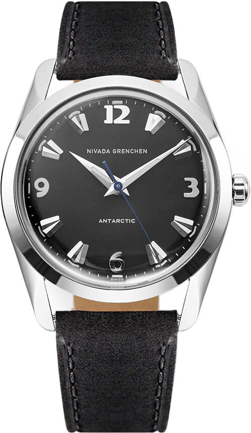 Nivada Grenchen 35002M17 Antarctic 35mm Black White Luminova