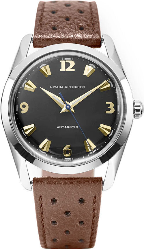 Nivada Grenchen 35015M41 Antarctic 35mm Black & Gold White Luminova