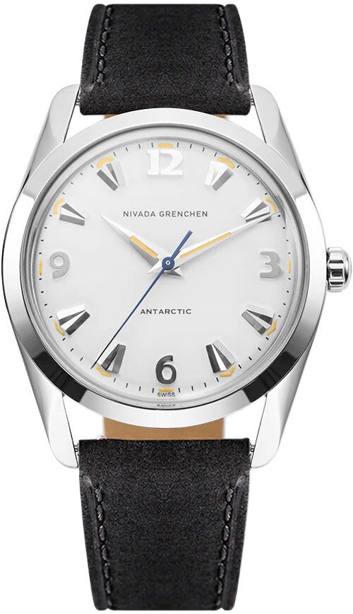 Nivada Grenchen 35003M17 Antarctic 35mm White & Beige Luminova