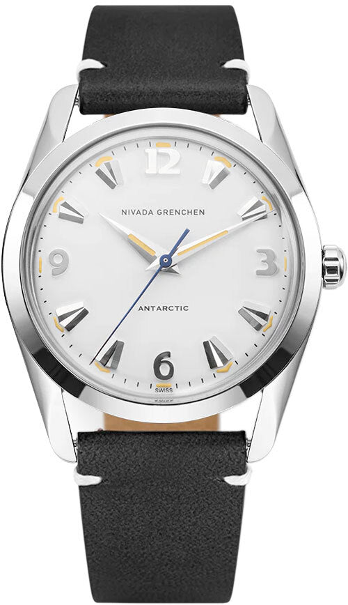 Nivada Grenchen 35003M15 Antarctic 35mm White & Beige Luminova