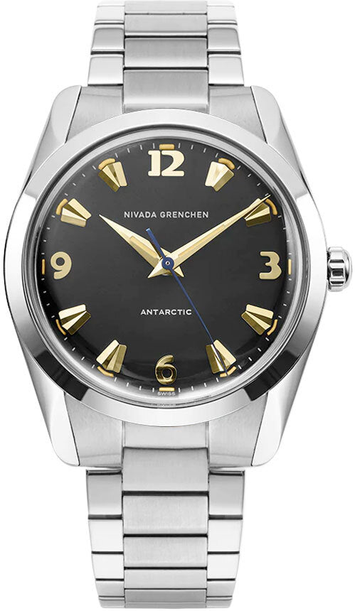 Nivada Grenchen 35016M20 Antarctic 35mm Black & Gold Beige Luminova