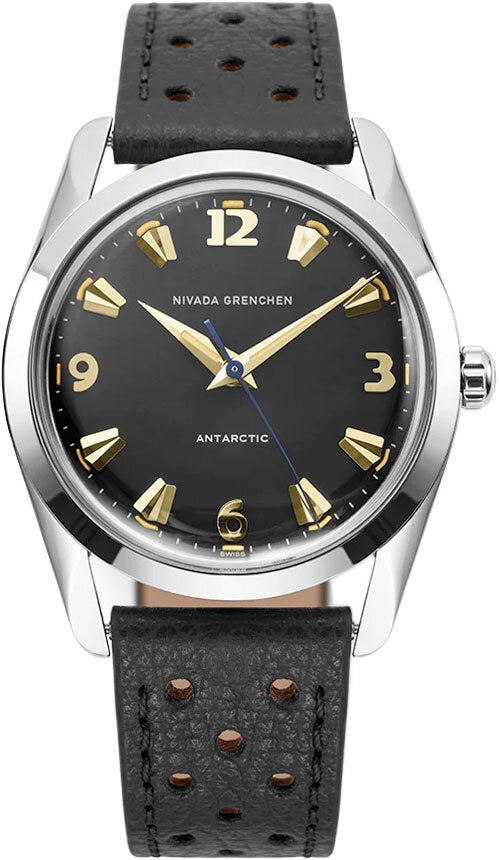 Nivada Grenchen 35016M40 Antarctic 35mm Black & Gold Beige Luminova