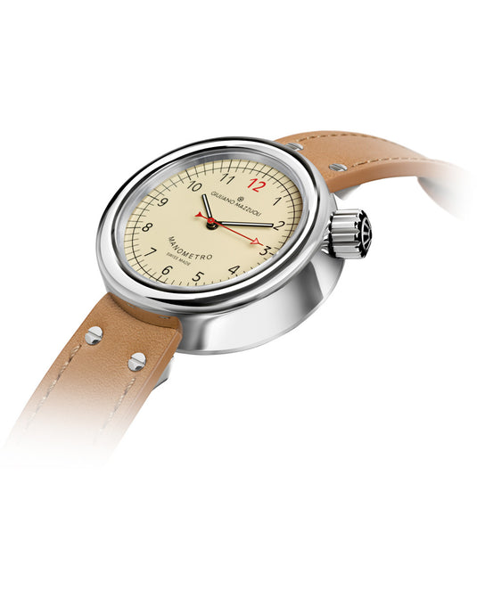 Giuliano Mazzuoli Manometro Ivory Polished Stainless Steel