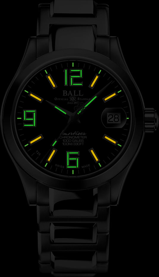 Ball NL9616C-S4CJ-BK Engineer III Pioneer II Black Dial 36mm