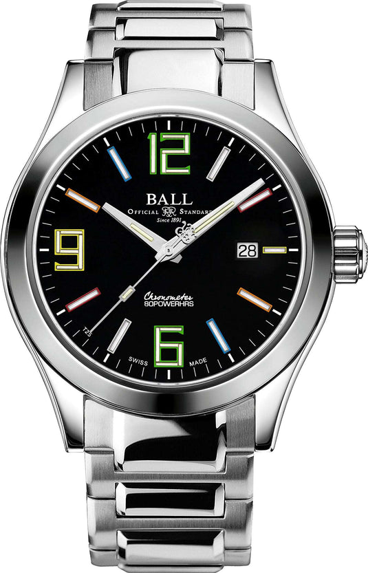 Ball NM2128C-S3CJ-BKR Engineer M Pioneer II Black Dial Rainbow Tubes 43mm