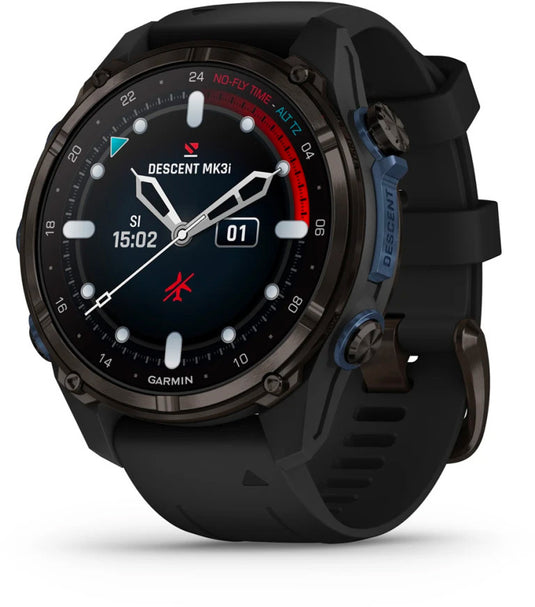 Garmin Descent Mk3i Carbon Gray DLC Titanium 43mm with Black Silicone Band
