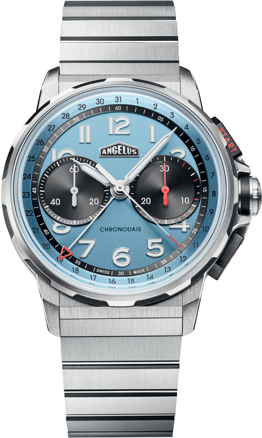 Angelus 0CDZF.U03A.M009 Chronodate Titanium Ice Blue