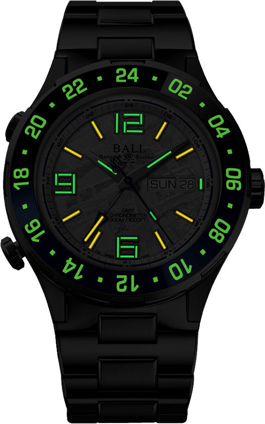 Ball Roadmaster Marine GMT Meteorite Dial 40mm Black & Blue