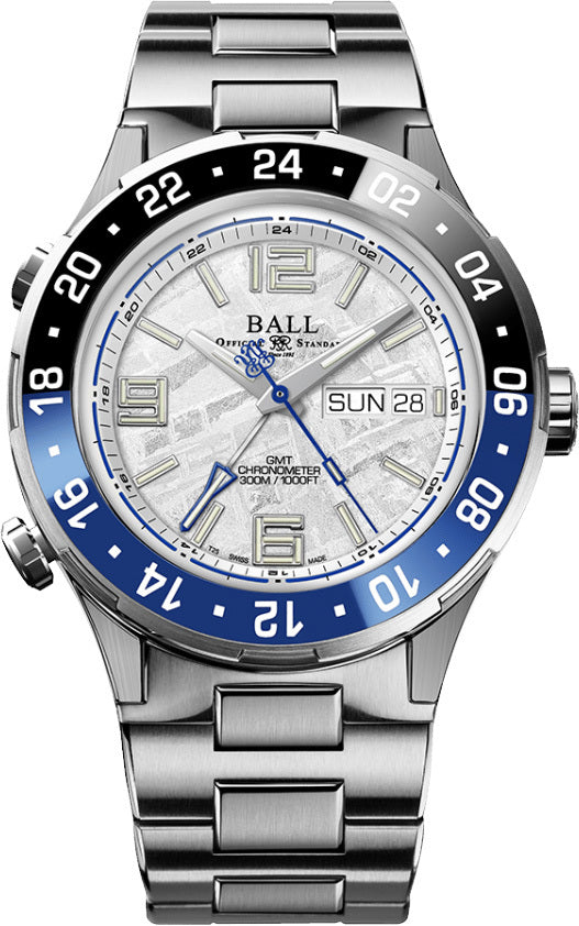 Ball Roadmaster Marine GMT Meteorite Dial 40mm Black & Blue