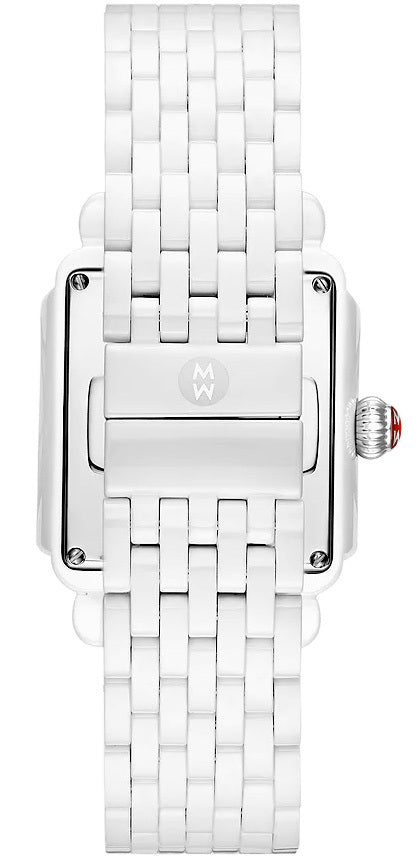 Michele Deco Madison White Ceramic Diamond Watch MWW06T000250