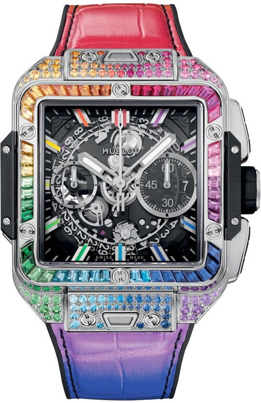 Hublot 821.NX.0117.LR.0999 Square Bang Unico Titanium Rainbow 42mm