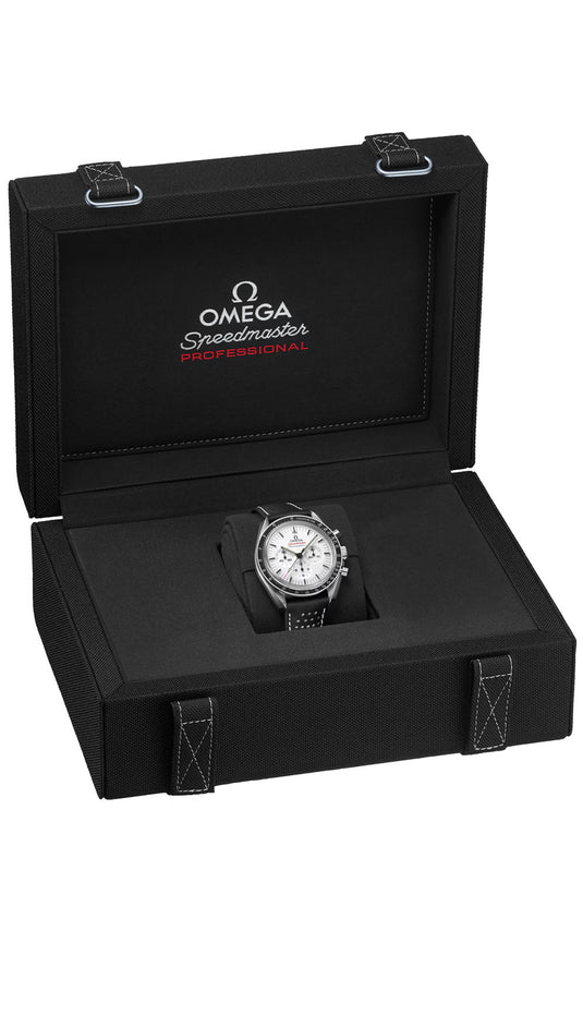 Omega Speedmaster Moonwatch Professional White Dial on Leather Strap