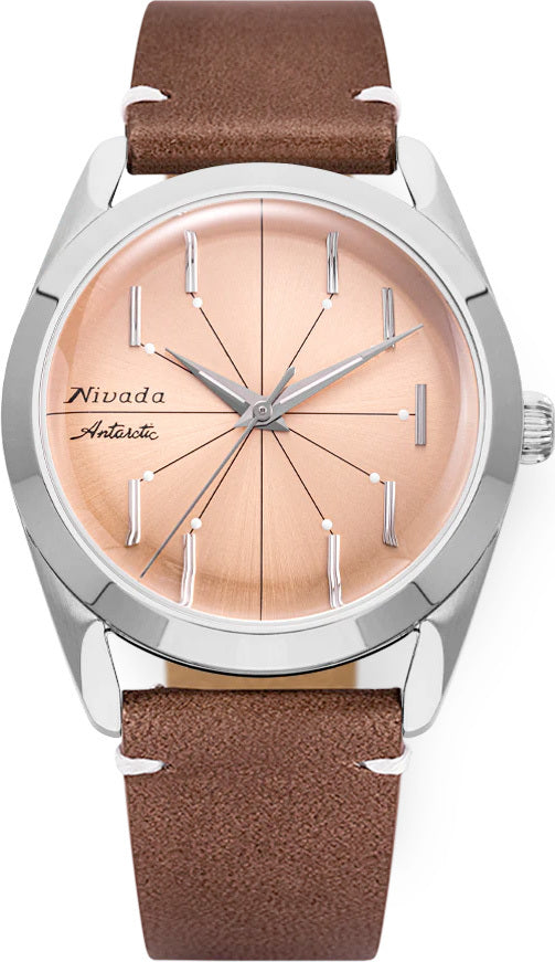 Nivada Grenchen 32050A16 Antarctic Spider Salmon No Date