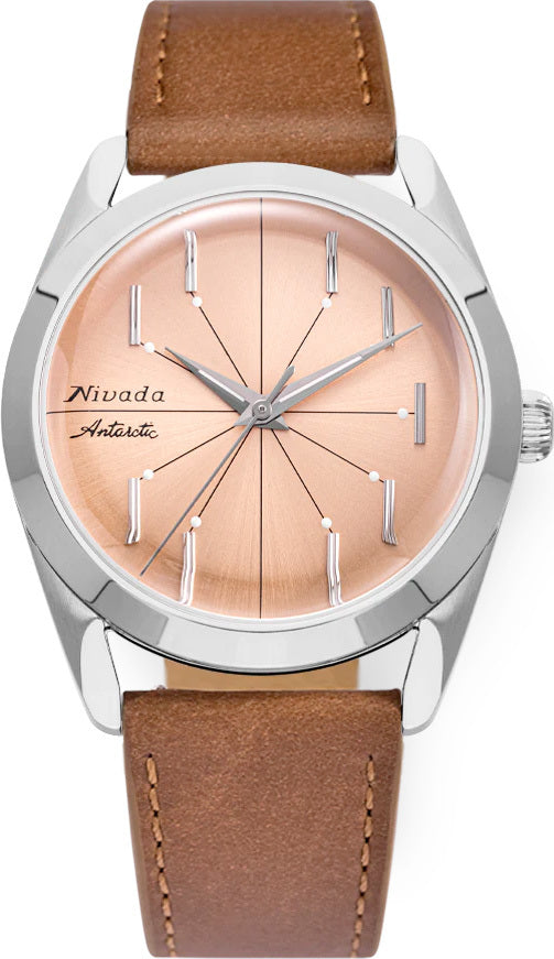 Nivada Grenchen 32050A14 Antarctic Spider Salmon No Date