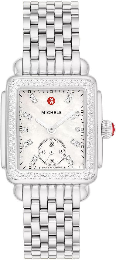 Michele Deco Mid Diamond Stainless Steel Watch MWW06V000122