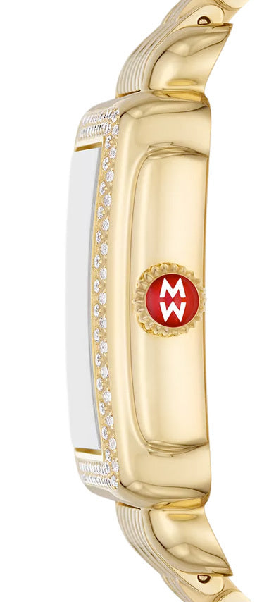 Michele Deco Mid 18K Gold-Plated Diamond Watch MWW06V000124