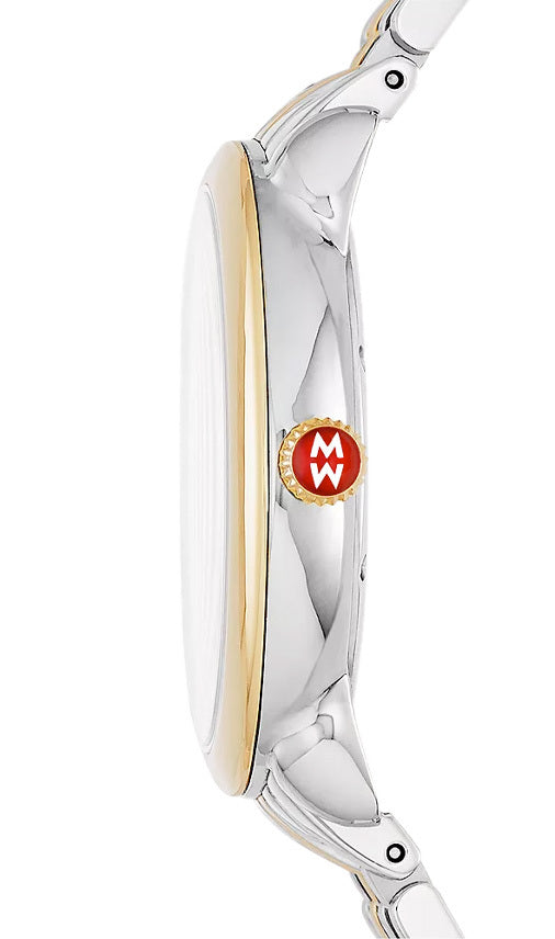 Michele Serein Mid Two-Tone 18K Gold Diamond Dial Watch MWW21B000148