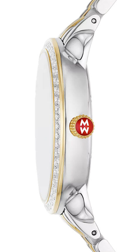 Michele Serein Mid Two-Tone 18K Gold Diamond Watch MWW21B000138