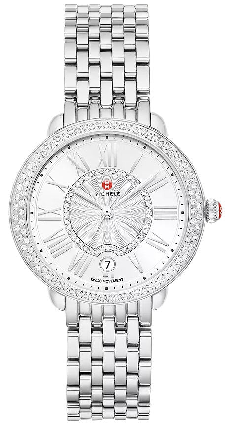 Michele Serein Mid Stainless Steel Diamond Watch MWW21B000143